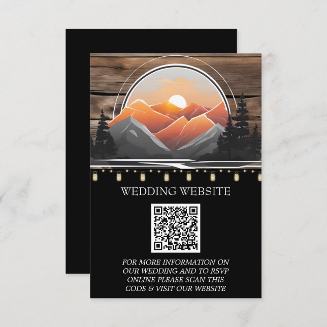 Rustikaler Bergtal Wald Sunset Nature Begleitkarte (Vorne/Hinten)