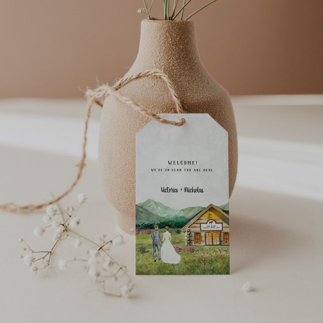 Rustikaler Bergwald | Hochzeit Danke Geschenkanhänger (Von Creator hochgeladen)