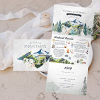 Rustikaler Bergwald | Illustrierte Hochzeit