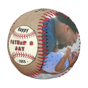 Rustikaler Best Dad Happy Father's Day 2 Foto Baseball