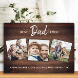 Rustikaler bester VATER je Custom 3 Foto Vatertag Fotoplatte<br><div class="desc">Überraschen Sie Papa diesen Tag mit einer personalisierten 3-Foto-Plakette. "Best DADDy Ever" Personalisieren Sie diese Papa-Plakette mit Fotos, Nachrichten und Namen. Besuchen Sie unsere Kollektion für die Tagesgeschenke und die personalisierten Papa-Geschenke. COPYRIGHT © 2020 Judy Burrows, Black Dog Art - Alle Rechte vorbehalten. Rustikaler Best VATER je Custom 3 Foto...</div>