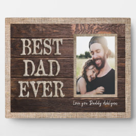 Rustikaler bester Vater je Liebe Sie Daddy Custom Fotoplatte