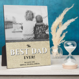 Rustikaler bester Vater je Modernes Typografie Fot Fotoplatte