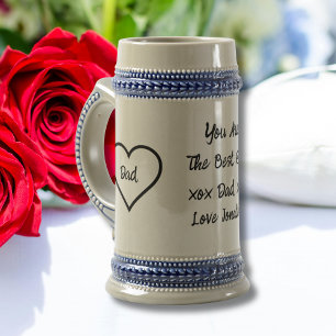 Rustikaler bester Vater je Skriptname Klassischer  Bierglas