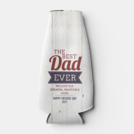 Rustikaler bester Vater je Vatertag Flasche Cooler Flaschenkühler