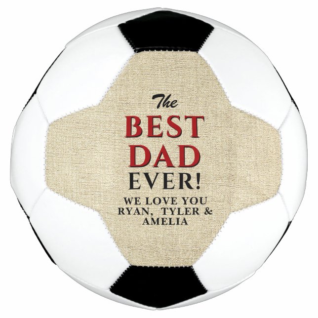 Rustikaler bester Vater je Vatertag Fußball (Vorderseite)