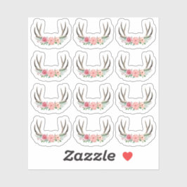 Rustikaler Blumenantler Shabby Chic Rose Planer Aufkleber