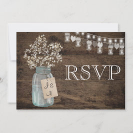 Rustikaler Blütenlandwirt Hochzeit RSVP