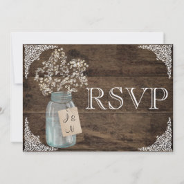 Rustikaler Blütenlandwirt Hochzeit RSVP