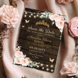 Rustikaler Blütenwald Quinceañera Save The Date<br><div class="desc">Personalisieren Sie diese schöne quinceañera Save the Date Karte mit eigenen Formulierungen einfach und schnell,  einfach auf den Knopf anpassen,  um den Stil und die Platzierung des Textes weiter zu ordnen und zu formatieren. Passende Artikel im Shop erhältlich! c) Das glückliche Cat Studio</div>
