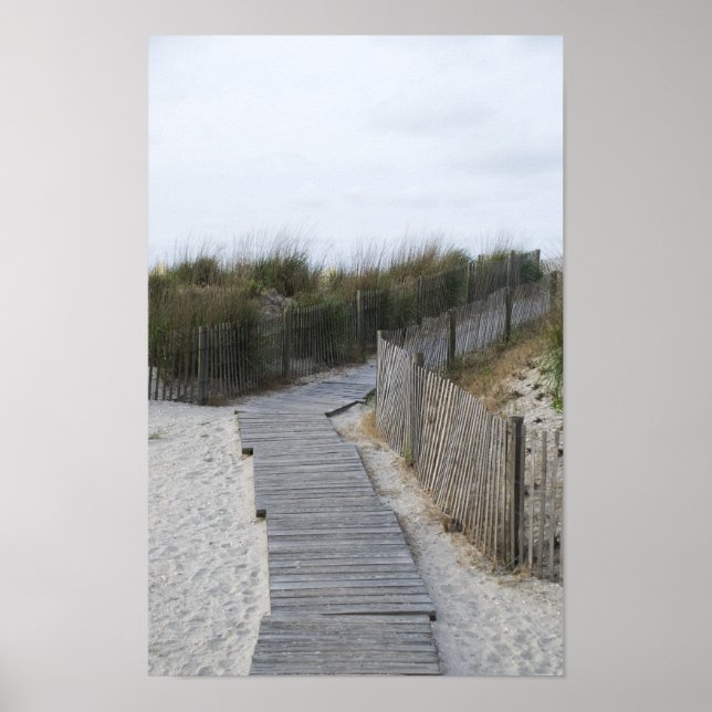 Rustikaler Boardwalk bis Strand Poster (Vorne)