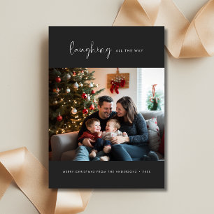 Rustikaler Boho lacht das ganze Foto Weihnachten