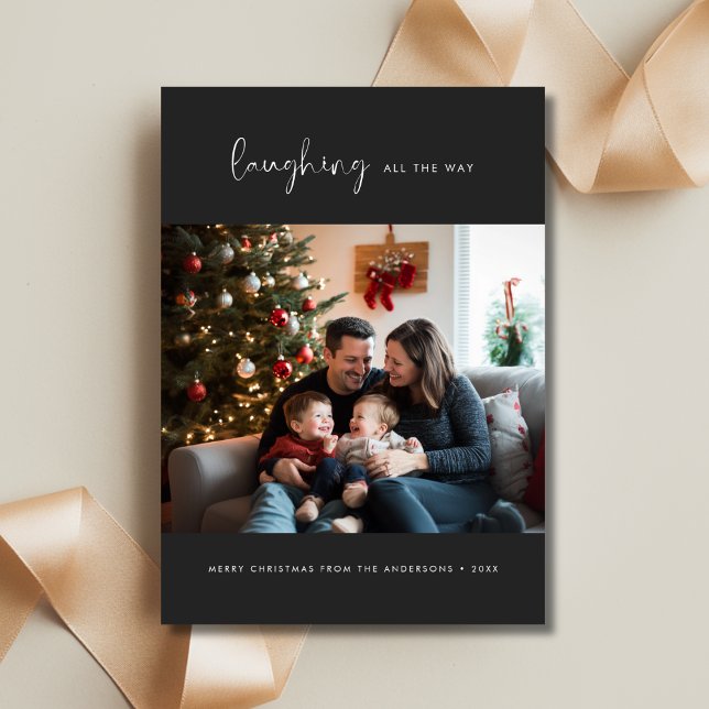 Rustikaler Boho lacht das ganze Foto Weihnachten (Von Creator hochgeladen)