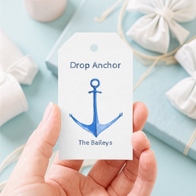 Rustikaler Bootanchor - Schönheitstempeltag Geschenkanhänger (Rustic Anchor Gift Tag)