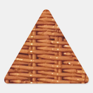 Rustikaler brauner Wicker Picnic Basket Country St Dreieckiger Aufkleber
