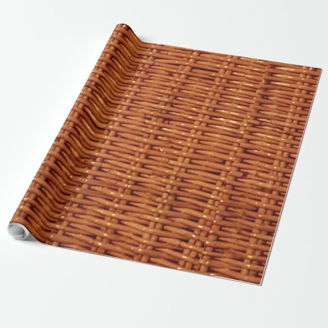 Rustikaler brauner Wicker Picnic Basket Country St Geschenkpapier (Ungerollt)