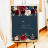 Rustikaler Burgund und Polterabend der Marine