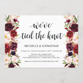 Rustikaler Burgunder Blumenfreund Empfang lädt ein Einladung