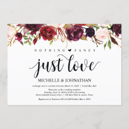 Rustikaler Burgunder Blumenfreund Empfang lädt ein Einladung