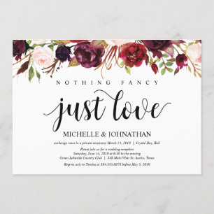 Rustikaler Burgunder Blumenfreund Empfang lädt ein Einladung