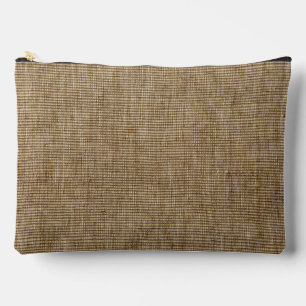 Rustikaler Burlap Naturempuls Zubehör Pouch Zubehörtasche
