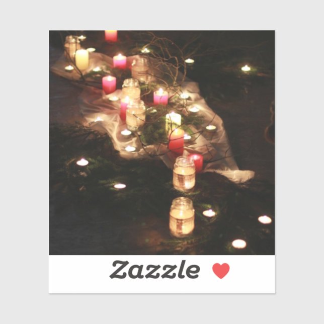 Rustikaler Candlelight Vinyl Sticker - individuell (Blatt)