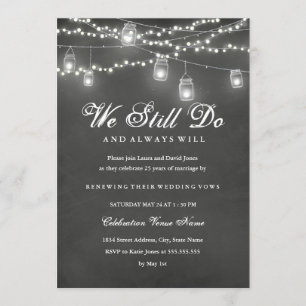 Rustikaler Chalkboard Hinterhof Neuer Jahrgang Einladung