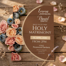 Rustikaler Charme Heilige Ehe Hochzeitseinladung