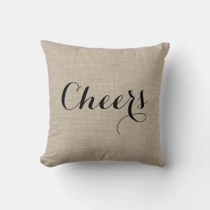 Rustikaler Cheers Pillow Kissen