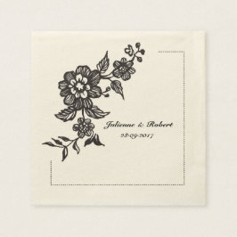 Rustikaler Chic Blumencocktail Napkins Serviette