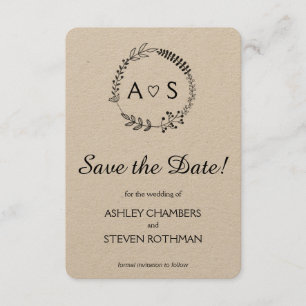 Rustikaler Chic bothanical wedding Save the Date