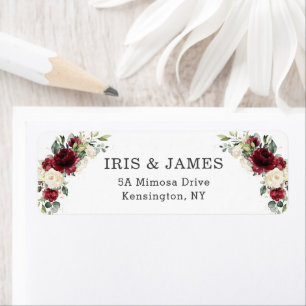 Rustikaler Chic Burgund Elfenbeinblütenhochzeit