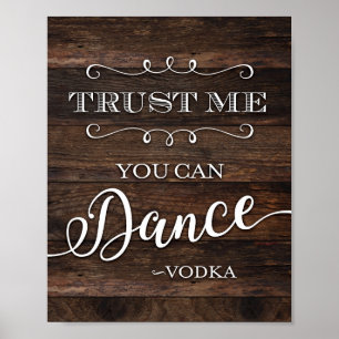 Rustikaler Chic DANK VODKA Sign Print Poster