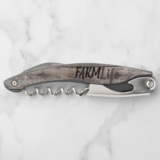 rustikaler Chic FARM LIFE in Skript Kellnermesser (Rückseite)