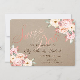 Rustikaler Chic-Floral Save the Date