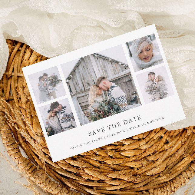 Rustikaler Chic | Foto Grid Save The Date (Von Creator hochgeladen)