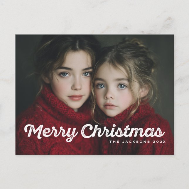 Rustikaler Chic Frohe Weihnachten Design (Vorderseite)