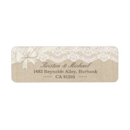 Rustikaler Chic Ivory Burlap Lace Ribbon