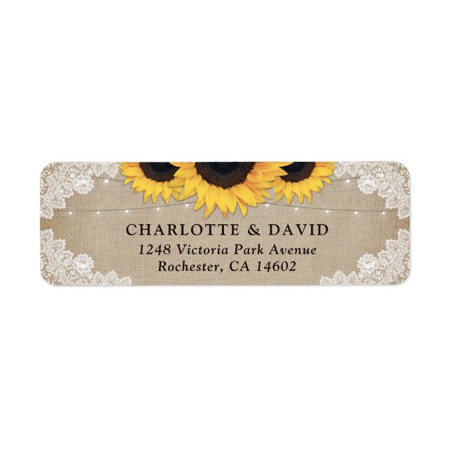 Rustikaler Chic Vintag Burlap und Lace Sunflower (Vorne)