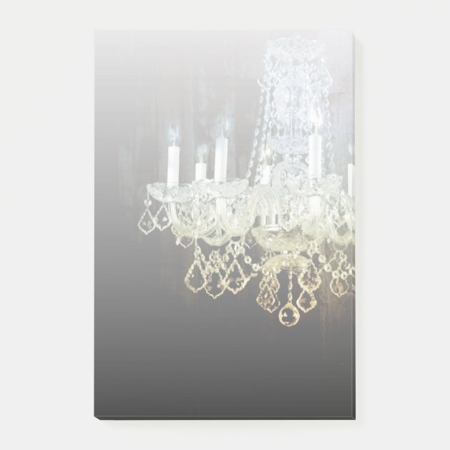 Rustikaler Chic Western Land Barn Wood Kronleuchte Post-it Klebezettel (Vorderseite)