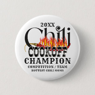 Rustikaler Chili Cook Off Teamsieger Champion Button