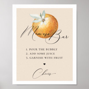 Rustikaler Citrus Orange Mama osa Bar Poster