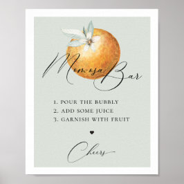 Rustikaler Citrus Orange Mama osa Bar Poster