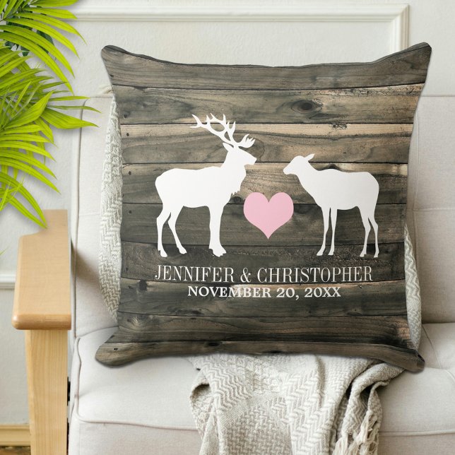Rustikaler Country Buck und DoodWedding Pillow Kissen (Von Creator hochgeladen)