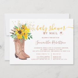 Rustikaler Cowboy stickt Aquarell Babydusche per P Einladung