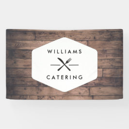 Rustikaler Crossgabel-Knife-Logo II-Catering Banner