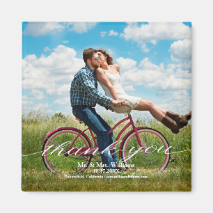 Rustikaler Dank Foto Hochzeit Magnet