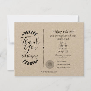 Rustikaler Dank für die Rabattkarte