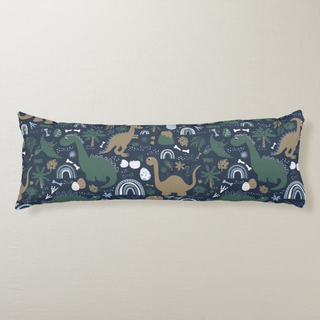 Rustikaler Dinosaurier Wald Prähistorische Kinder Seitenschläferkissen (Vorderseite)
