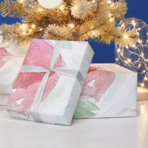 Rustikaler Dorfschnee Geschenkpapier